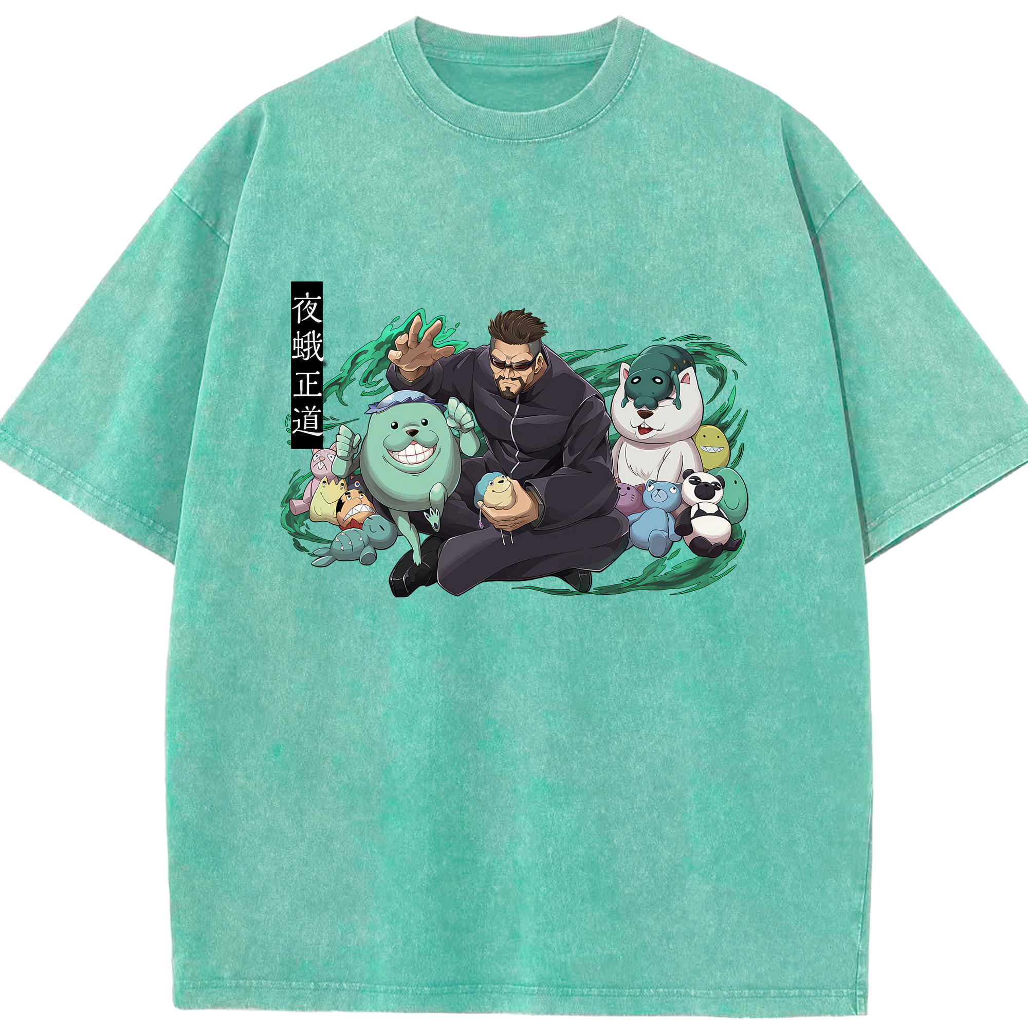 （画像用） 呪術廻戦 Jujutsu Kaisen 綿100% ヴィンテージ風 半袖Tシャツ（フロントプリント）